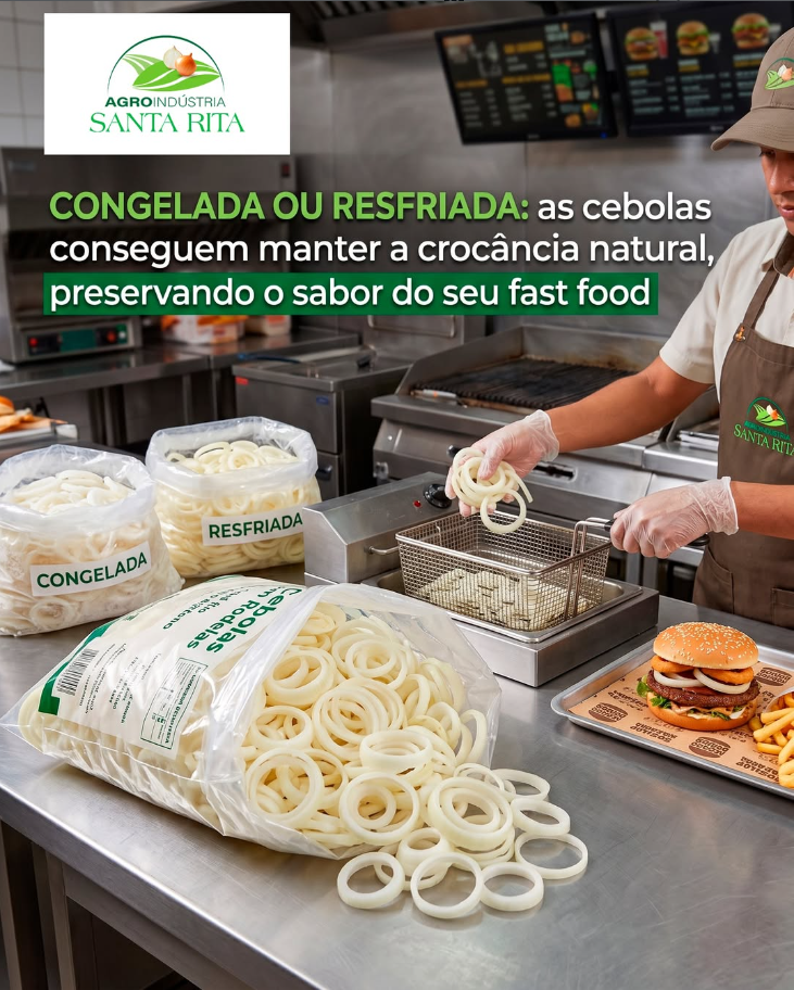 Cebolas congeladas ou resfriadas